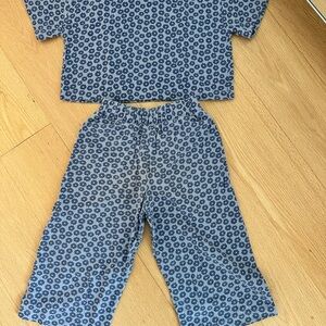 Hanna Andersson Blue Floral Kids Set
